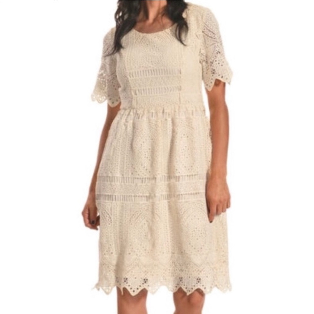 Polagram Crochet Lace Dress